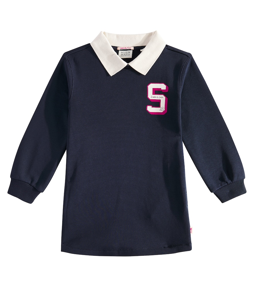 Scotch & Soda Kids Varsity cotton-blend sweatshirt dress