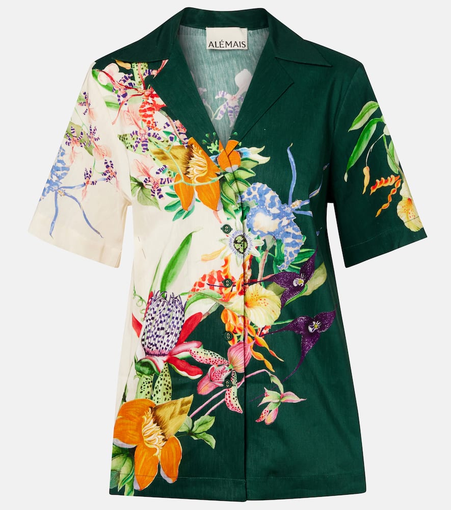 Alemais Aggie Floral Linen-blend Shirt In Multi