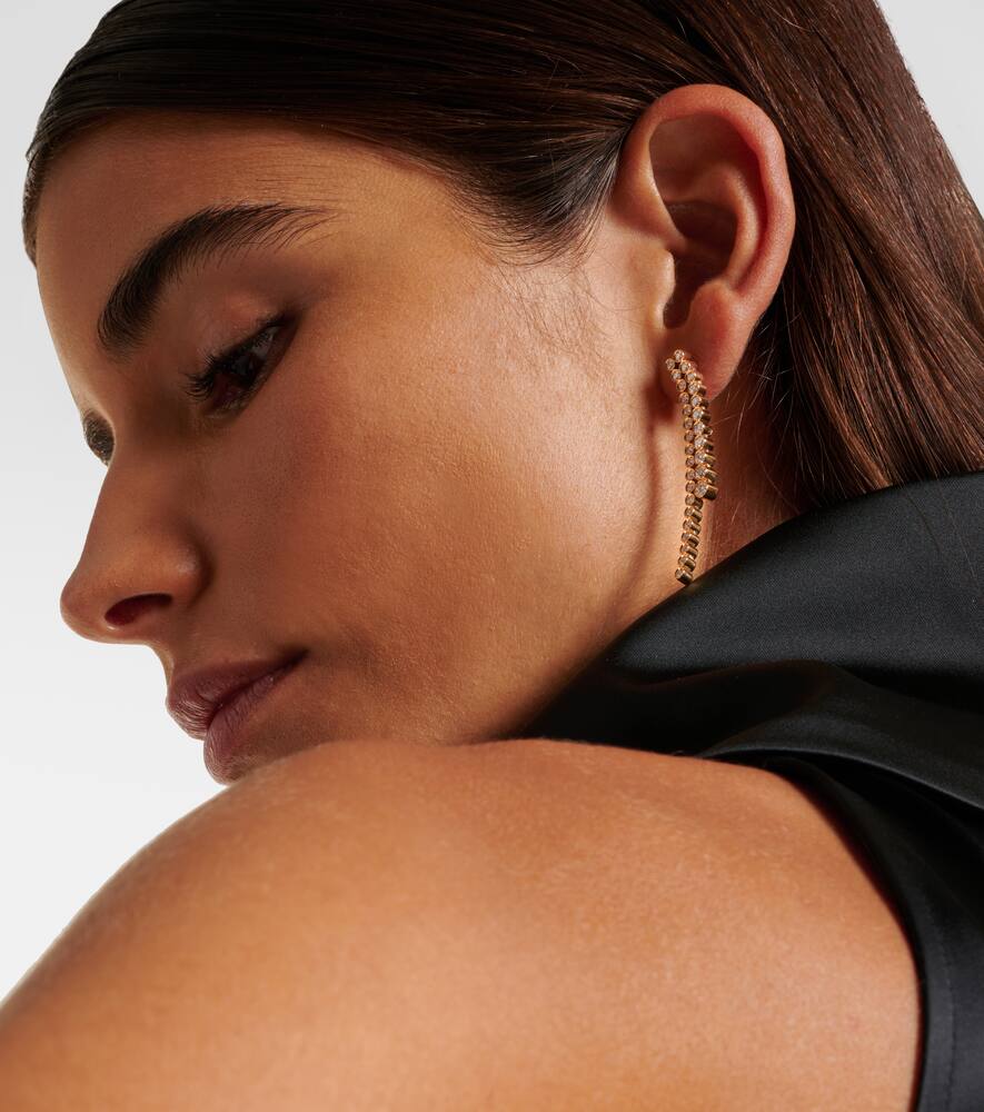 Sophie Bille Brahe La Danse 18kt Gold Earrings With Diamonds In Gold
