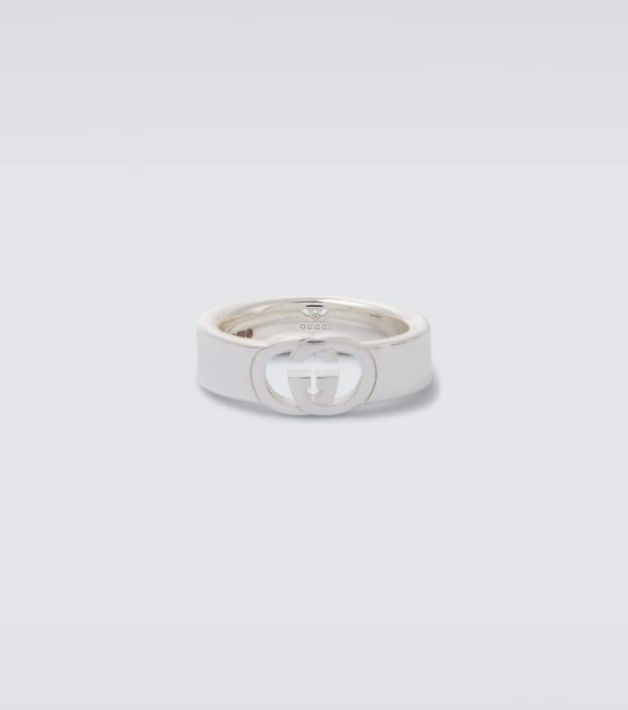 Interlocking G sterling silver ring