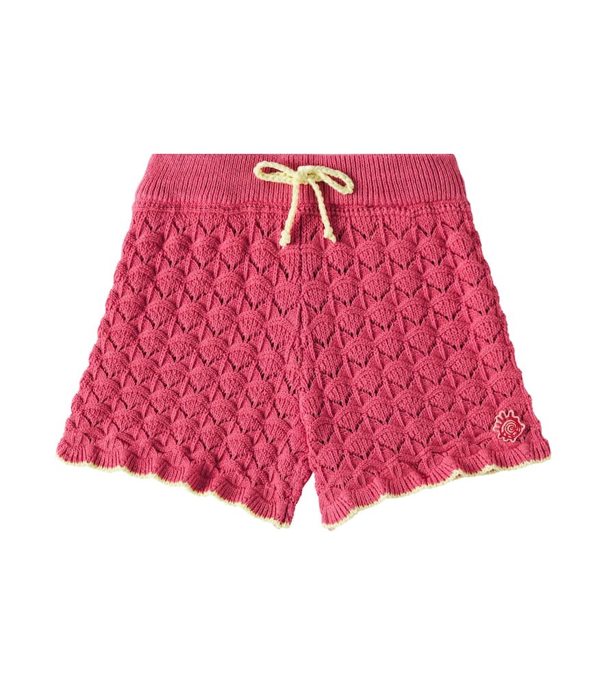 Scotch & Soda Knitted Cotton-blend Shorts In Pink