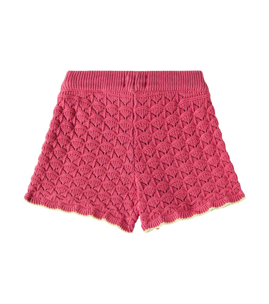 Scotch & Soda Knitted Cotton-blend Shorts In Pink