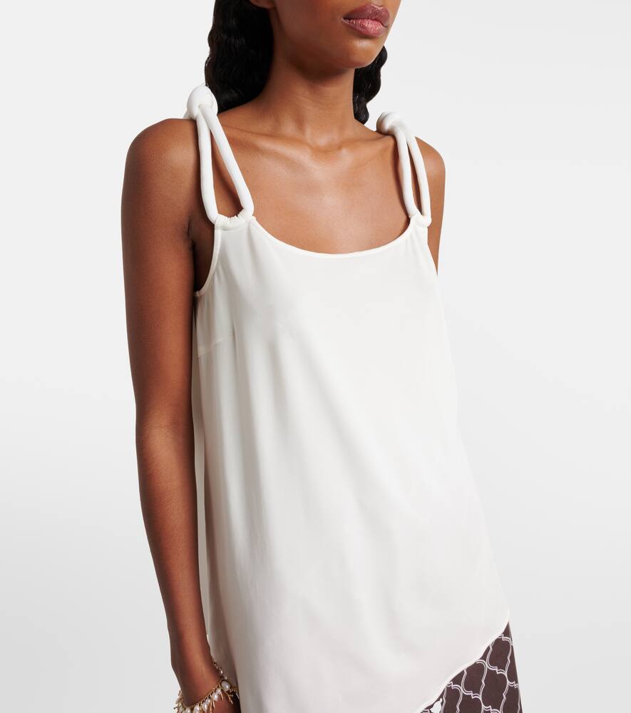 Max Mara Faida Gathered Jersey Top In White