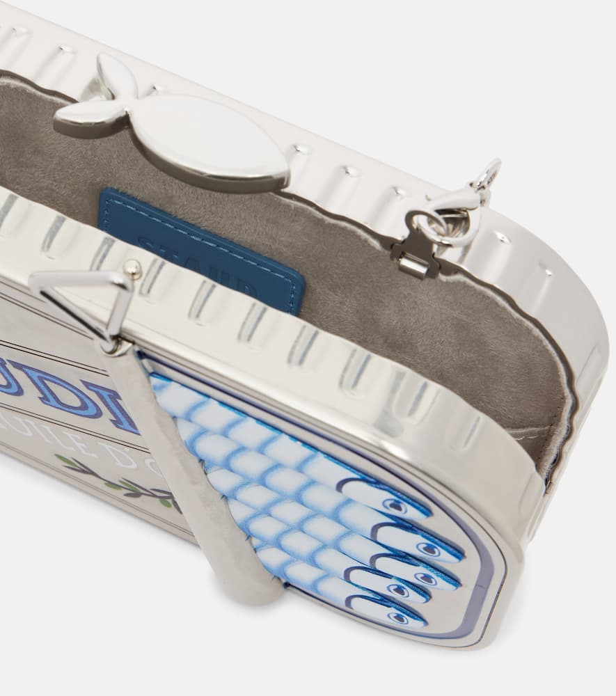 Staud Ines Tin Clutch Silver Multi