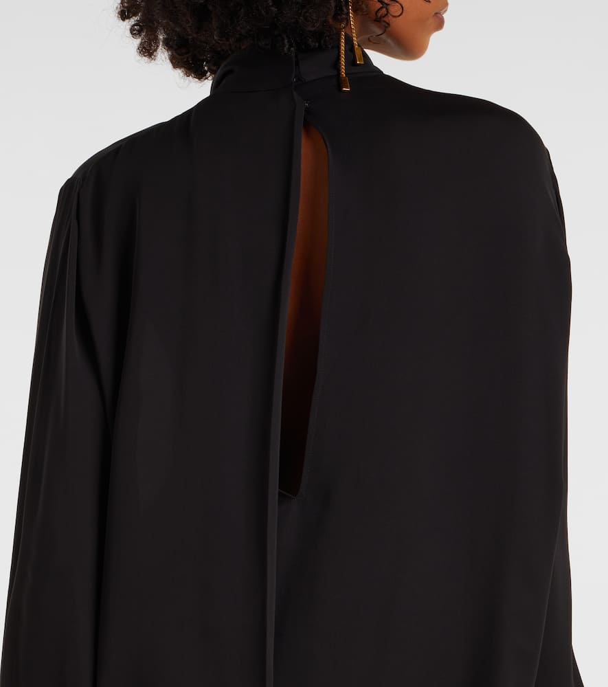Tom Ford Washed Silk Georgette Long Sleeves Blouse Clothing In Black