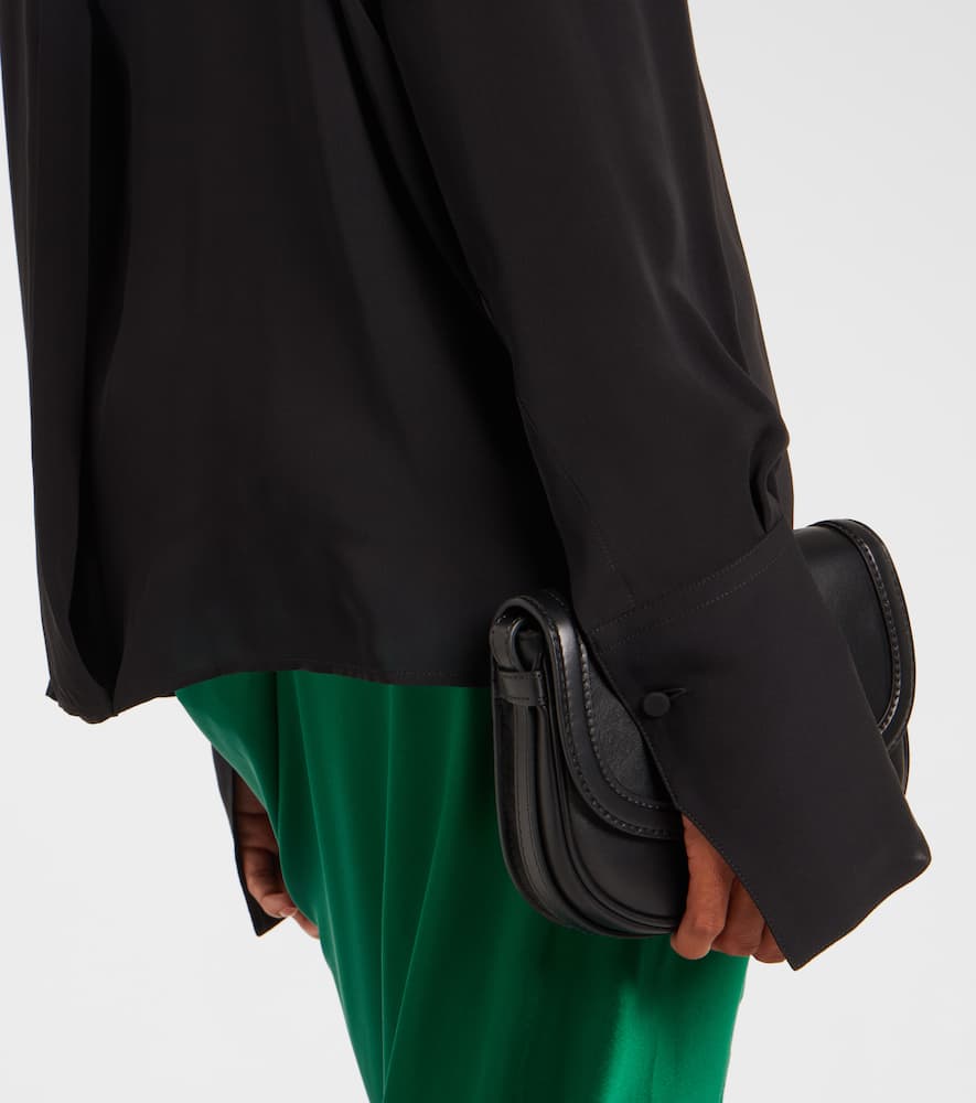 Tom Ford Washed Silk Georgette Long Sleeves Blouse Clothing In Black
