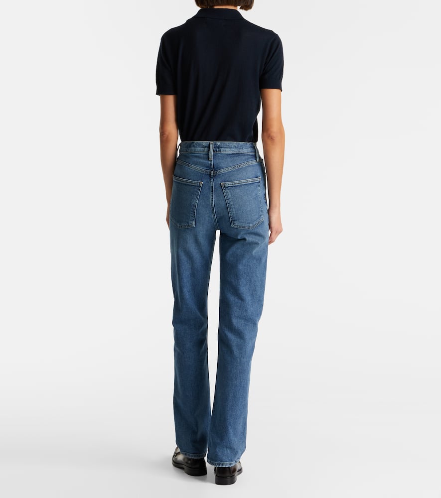 Agolde 90's Pinch Waist High-rise Straight Jeans In Blue