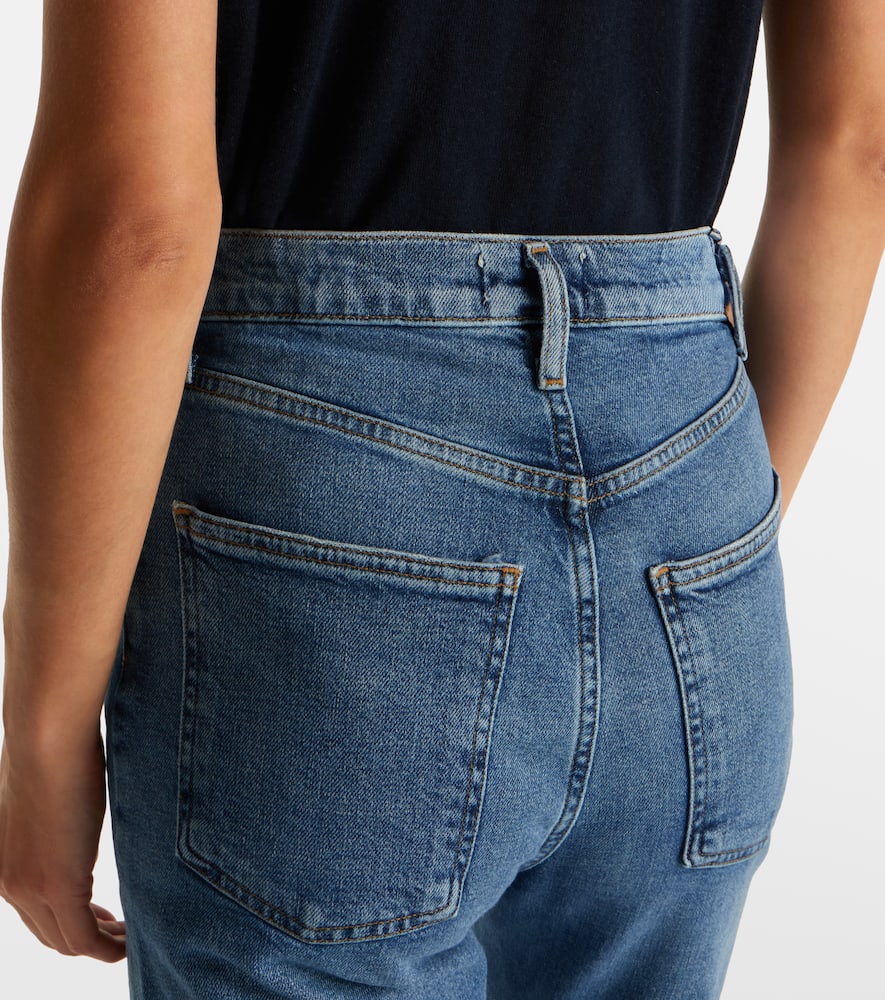 Agolde 90's Pinch Waist High-rise Straight Jeans In Blue