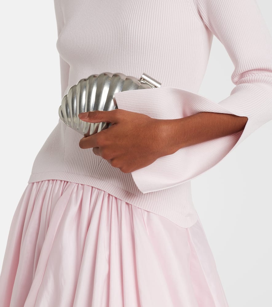 Simkhai Kenlie Ribbed-knit Midi Dress In Pink