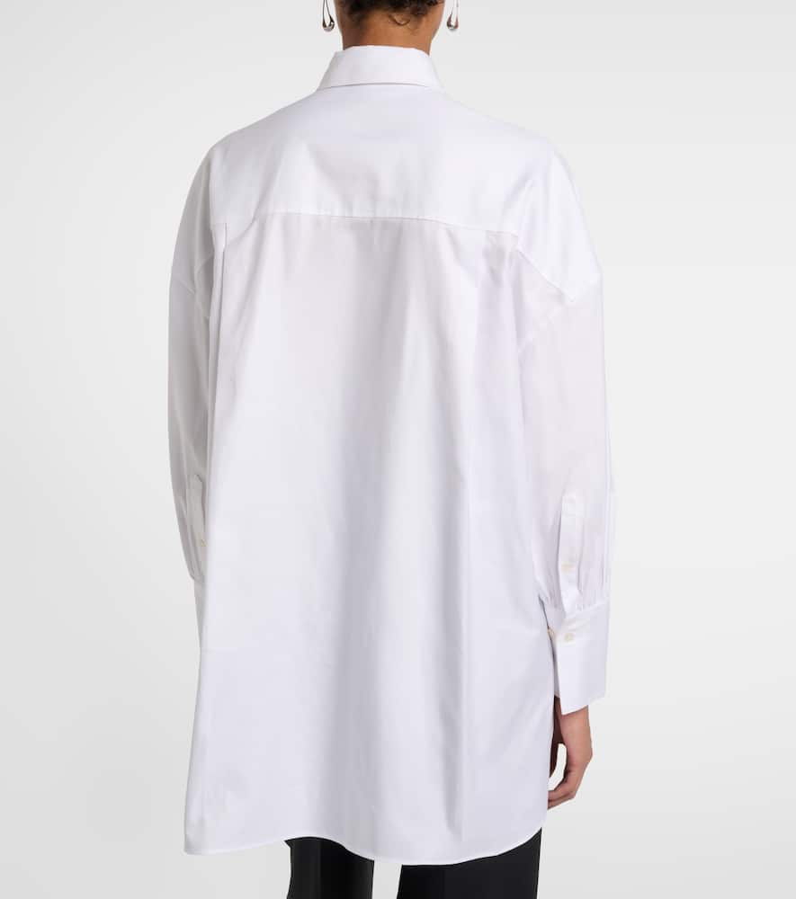 Joseph Ferrus Grosgrain-trimmed Pintucked Cotton Oxford Shirt In White