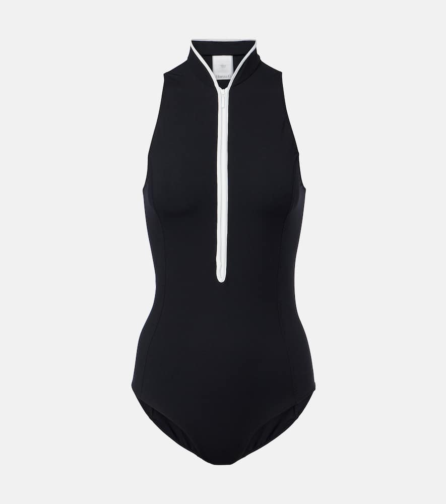 Hunza G Katya Zip-up Swimsuit In Black