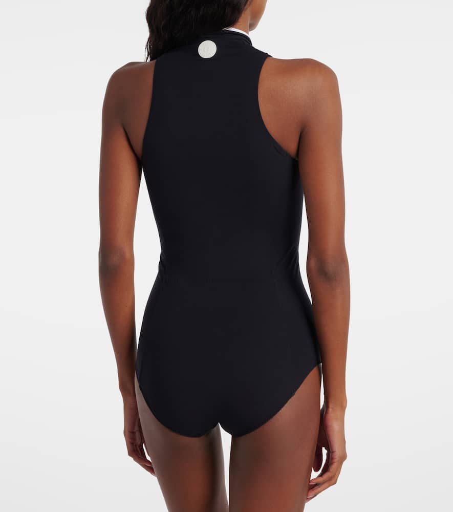Hunza G Katya Zip-up Swimsuit In Black