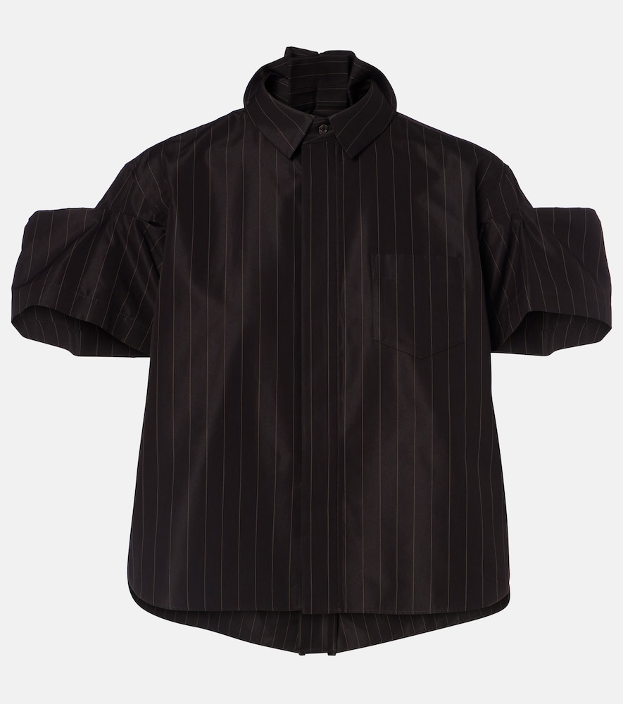 Sacai Pinstripe cotton-blend top