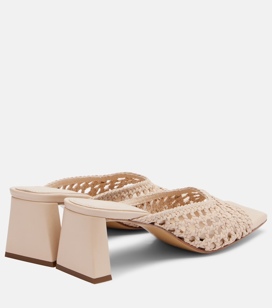  Souliers Martinez Souliers Martinez Ernestina Braided Leather Mules 