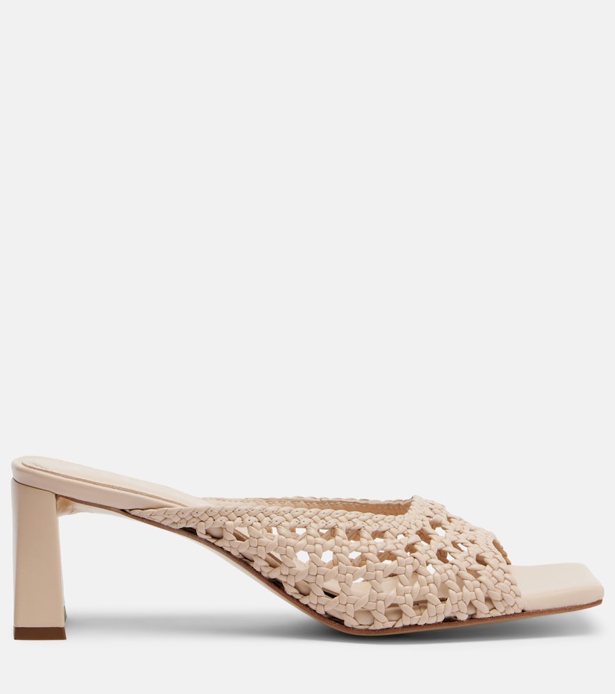  Souliers Martinez Souliers Martinez Ernestina Braided Leather Mules 
