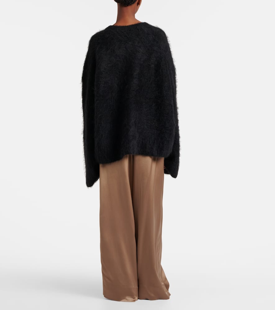 Totême Satin Wide-leg Pants In Brown