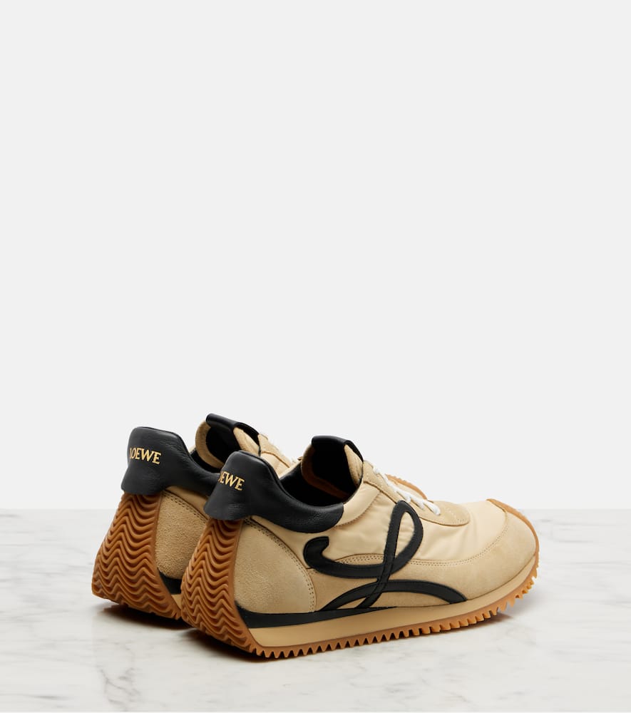Loewe Flow Runner 2.0 Suede-trimmed Sneakers In Nude