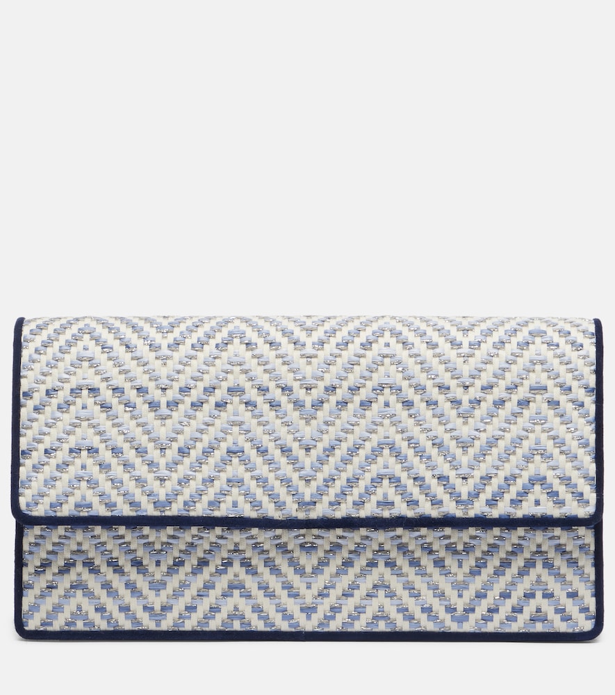 Manolo Blahnik Capripla raffia clutch