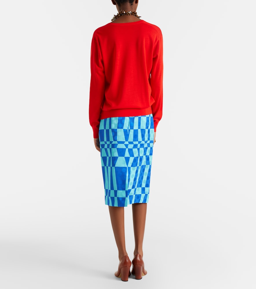  Dries Van Noten Dries Van Noten Bedruckter Bleistiftrock 