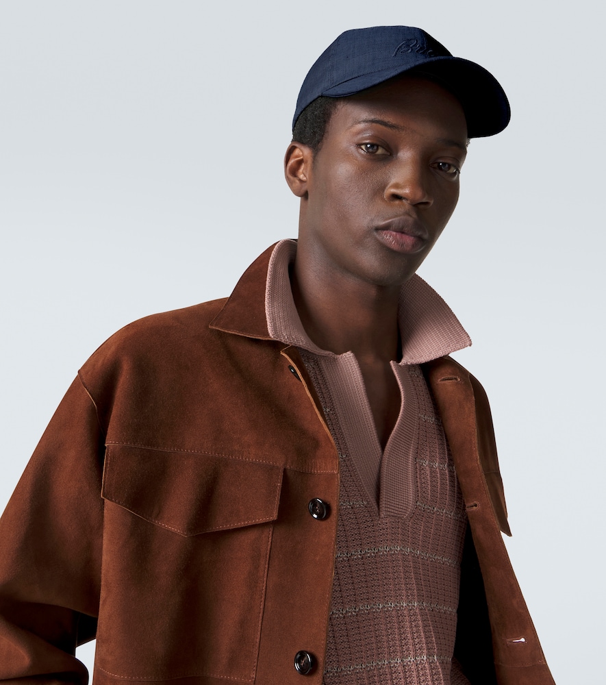  Brioni Brioni Baseballcap Aus Leinen Und Wolle 