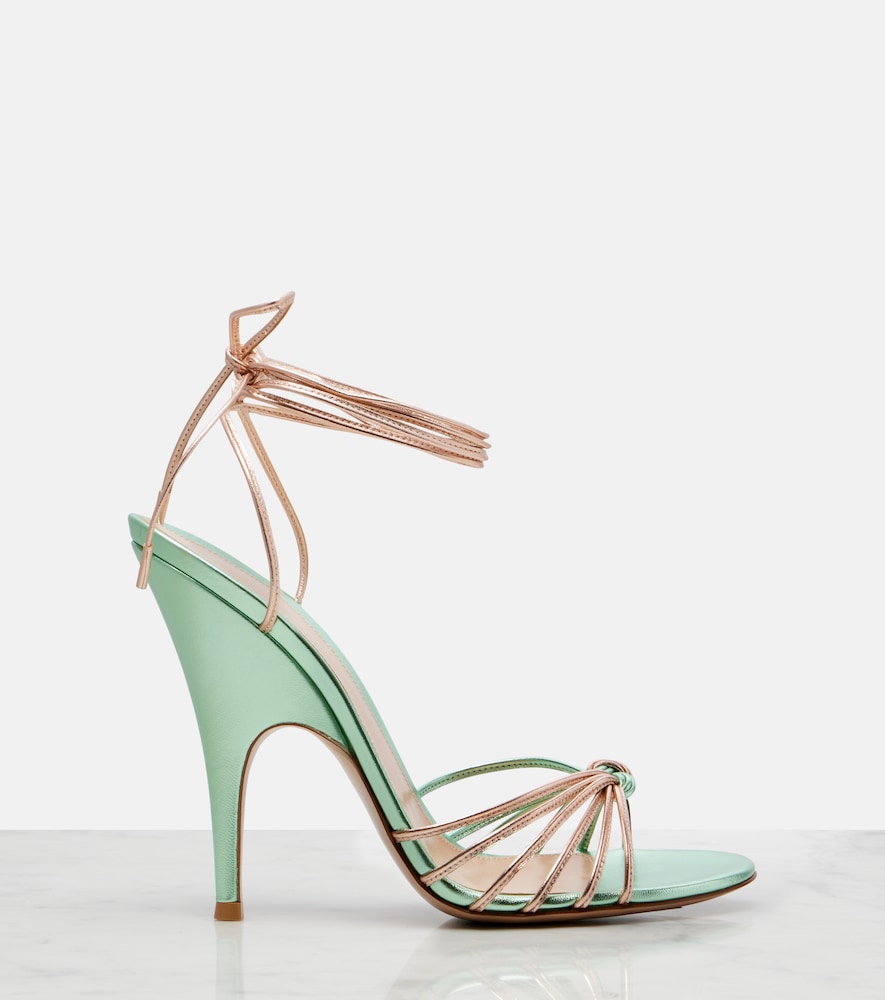 Metallic Leather Slingback