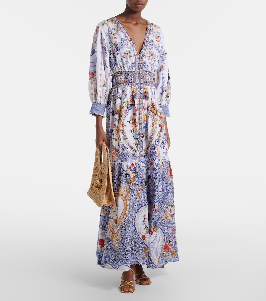  Camilla Camilla Bedrucktes Maxikleid Aus Leinen 