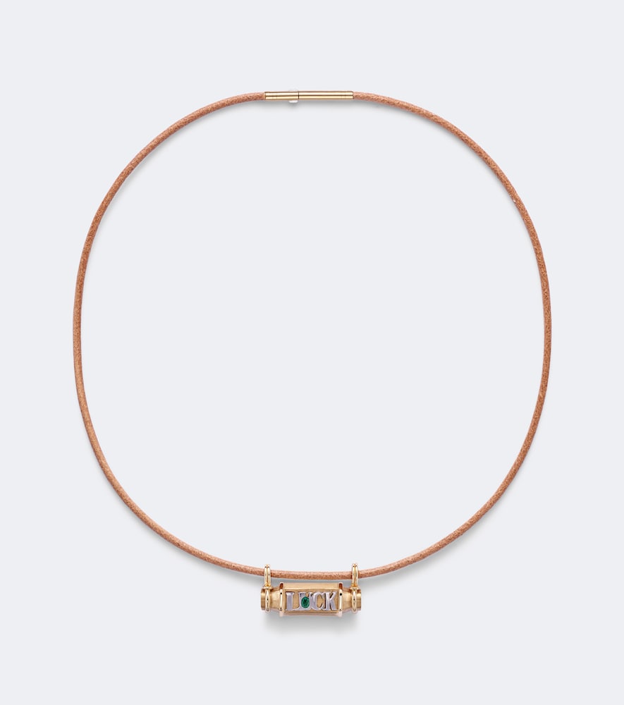 Halskette Luck Smash aus 18kt Gelbgold mit Smaragd