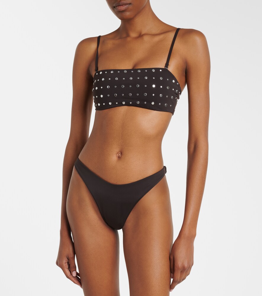 Staud Sara studded bikini top