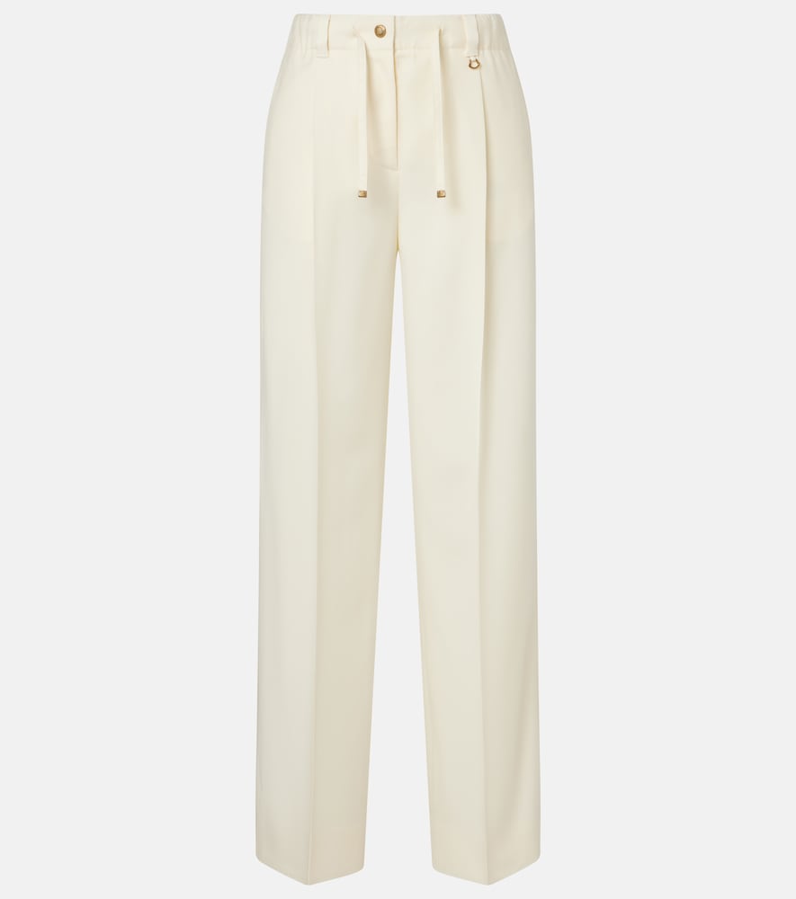 Moncler Pleated virgin wool straight pants