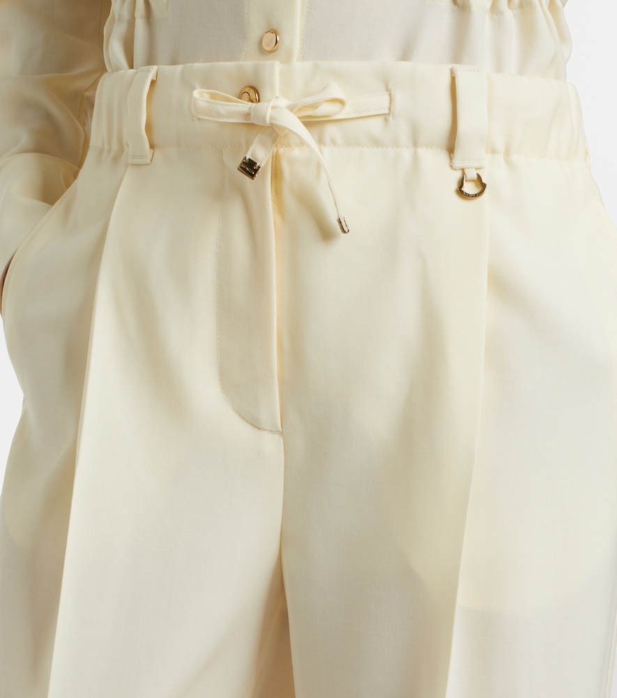 Moncler Pleated virgin wool straight pants | Thumbnail 2