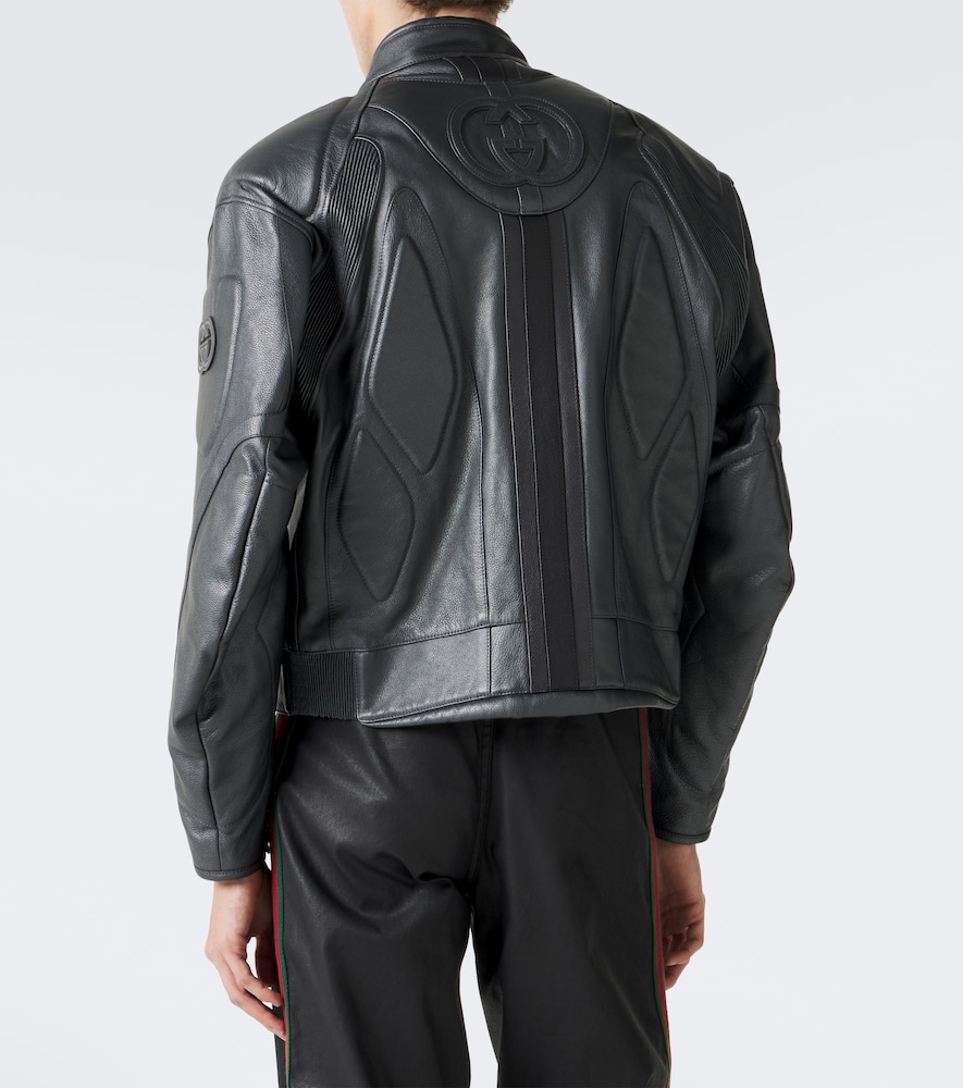 GG Leather Biker Jacket