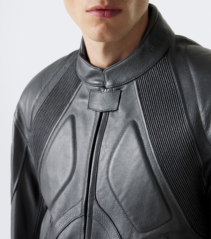 GG Leather Biker Jacket