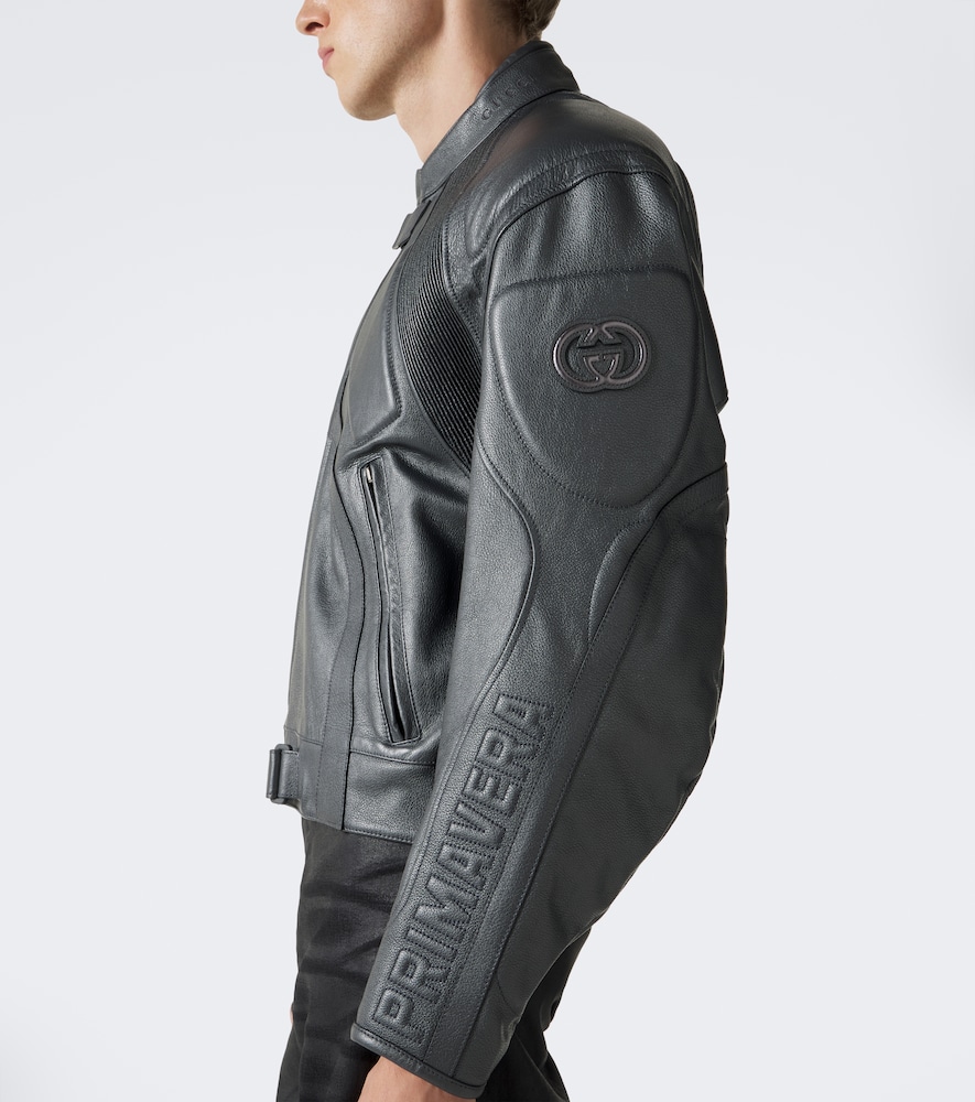 GG Leather Biker Jacket
