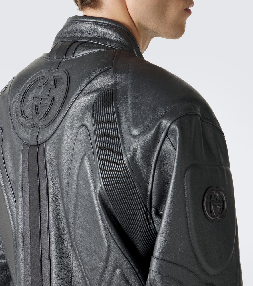 GG Leather Biker Jacket