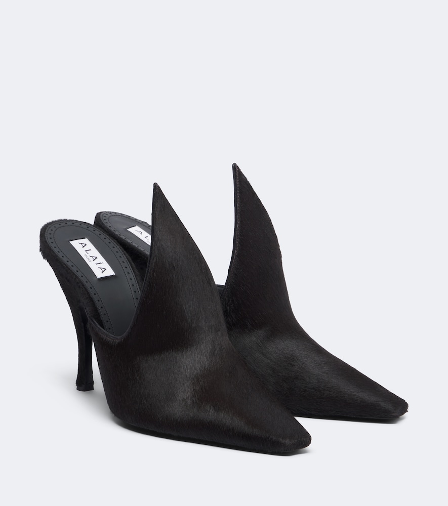 Alaïa Mules aus Kalbshaar