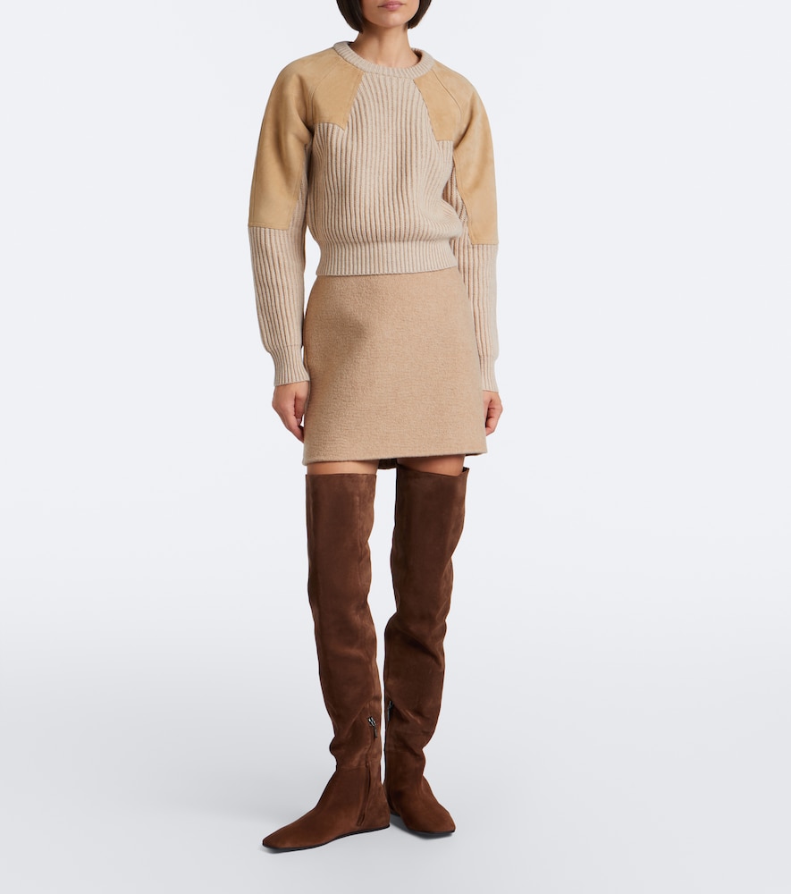 Camel Hair And Mohair Miniskirt