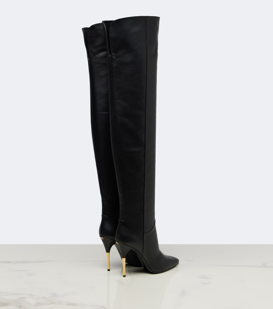 Garavani Vlogo Leather Over-The-Knee Boots