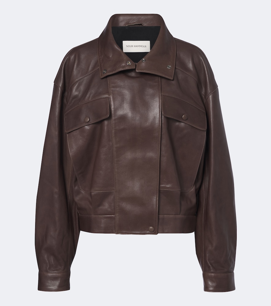 Nour Hammour Veste blouson Quincy en cuir 1600 €