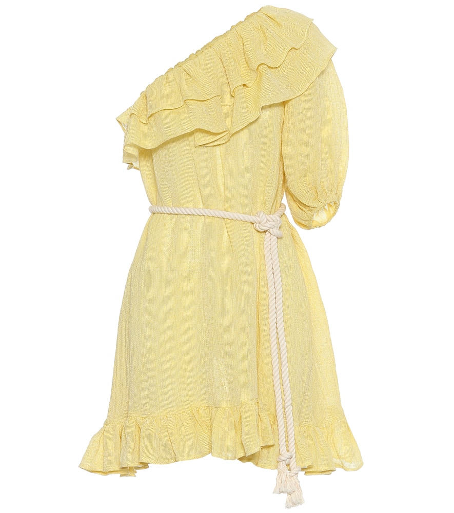Arden linen-blend gauze minidress by Lisa Marie Fernandez