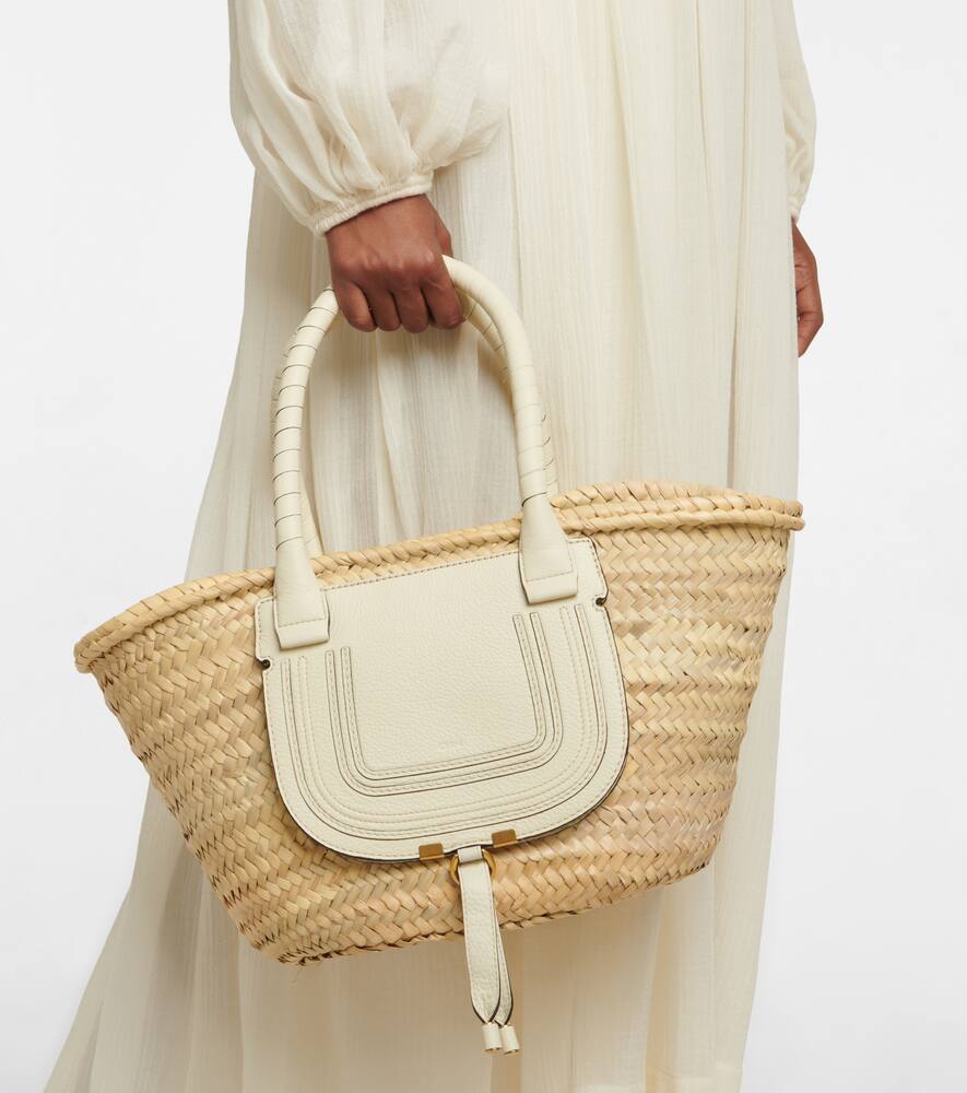 Marcie Medium raffia tote