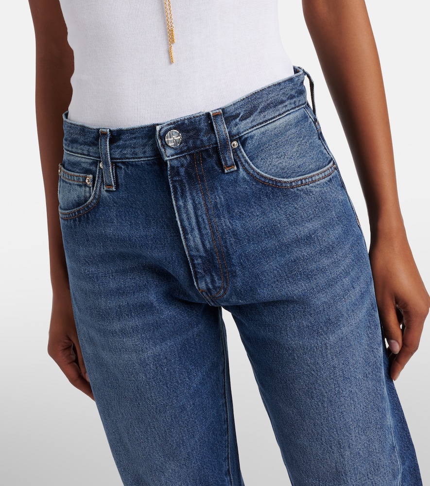 Mid-Rise Straight Jeans