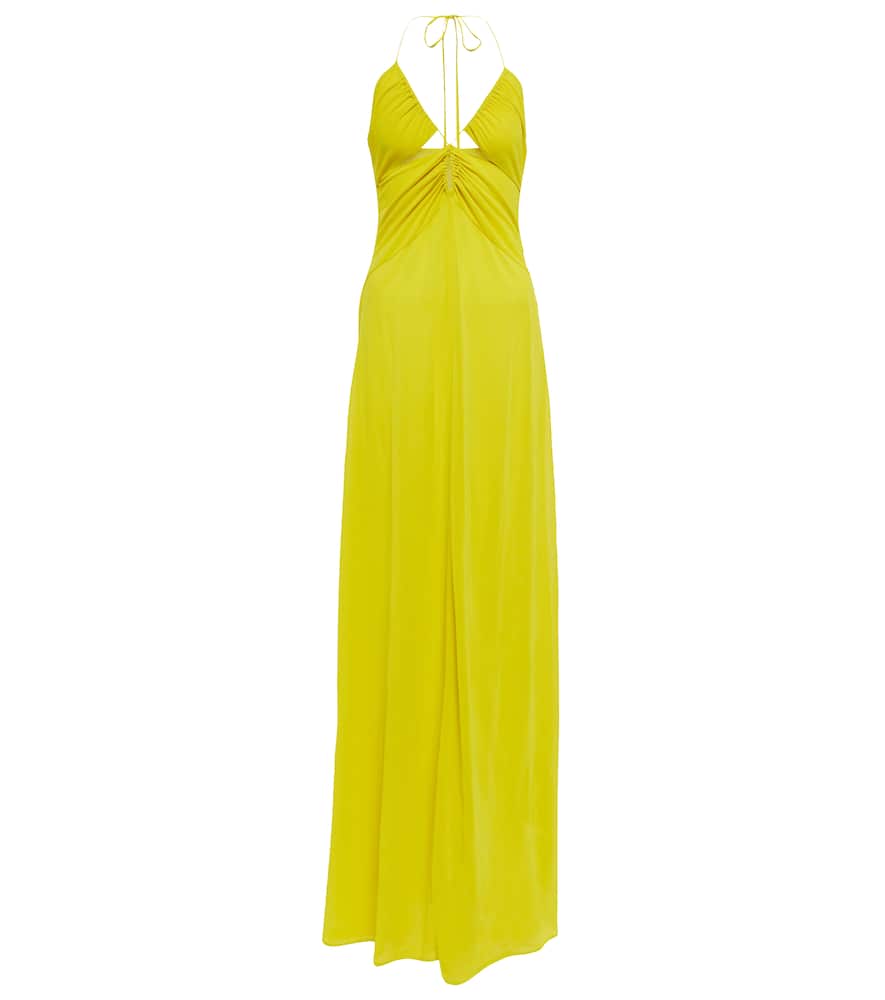 Etro Halterneck cutout jersey maxi dress