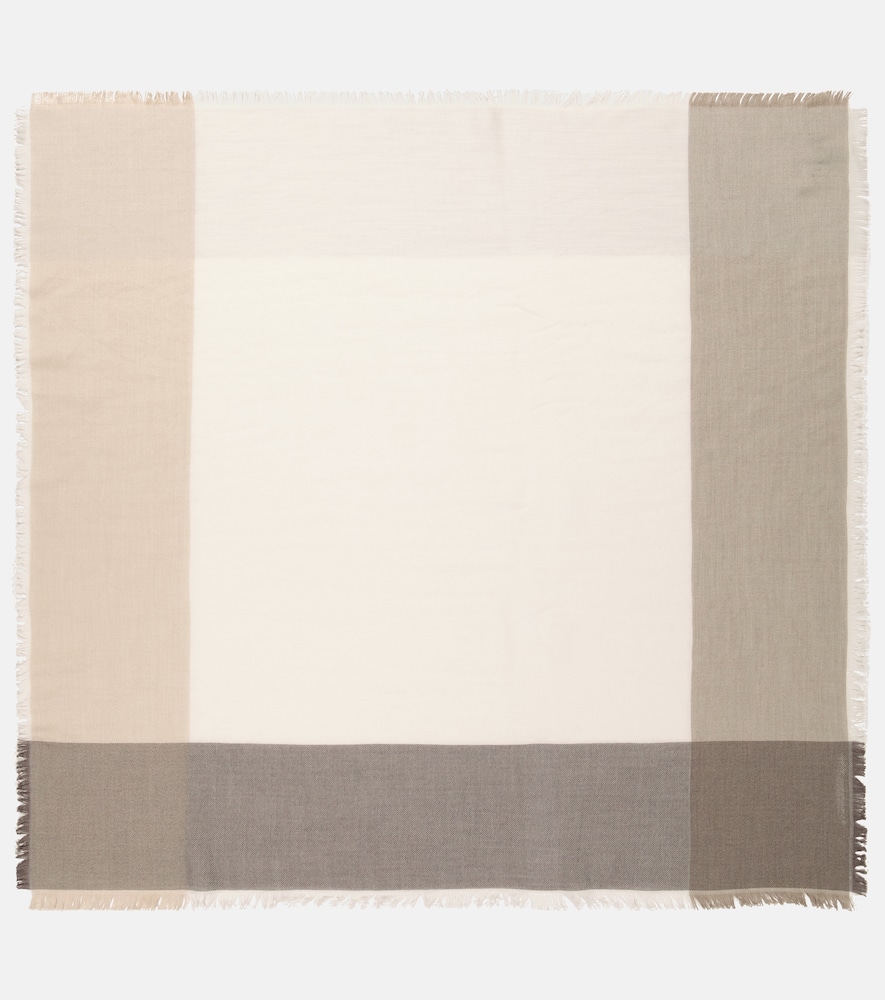 Carre silk and cashmere scarf