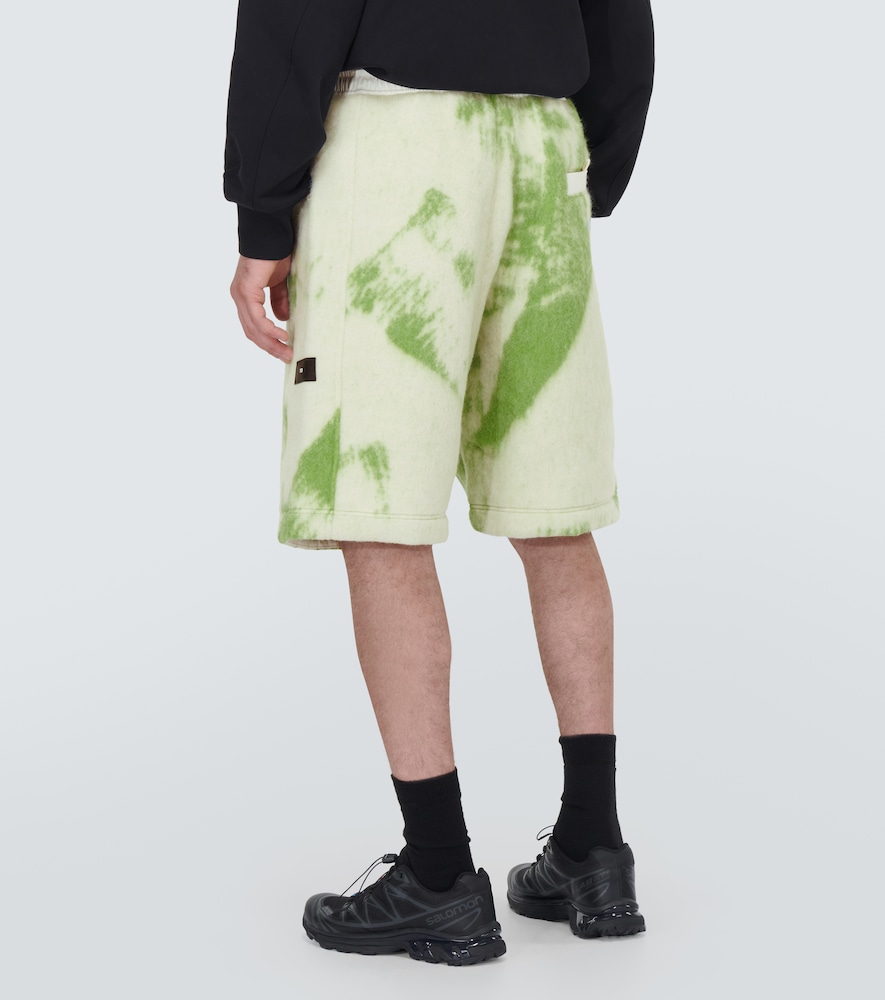  Y-3 Y-3 Printed Wool-blend Shorts 