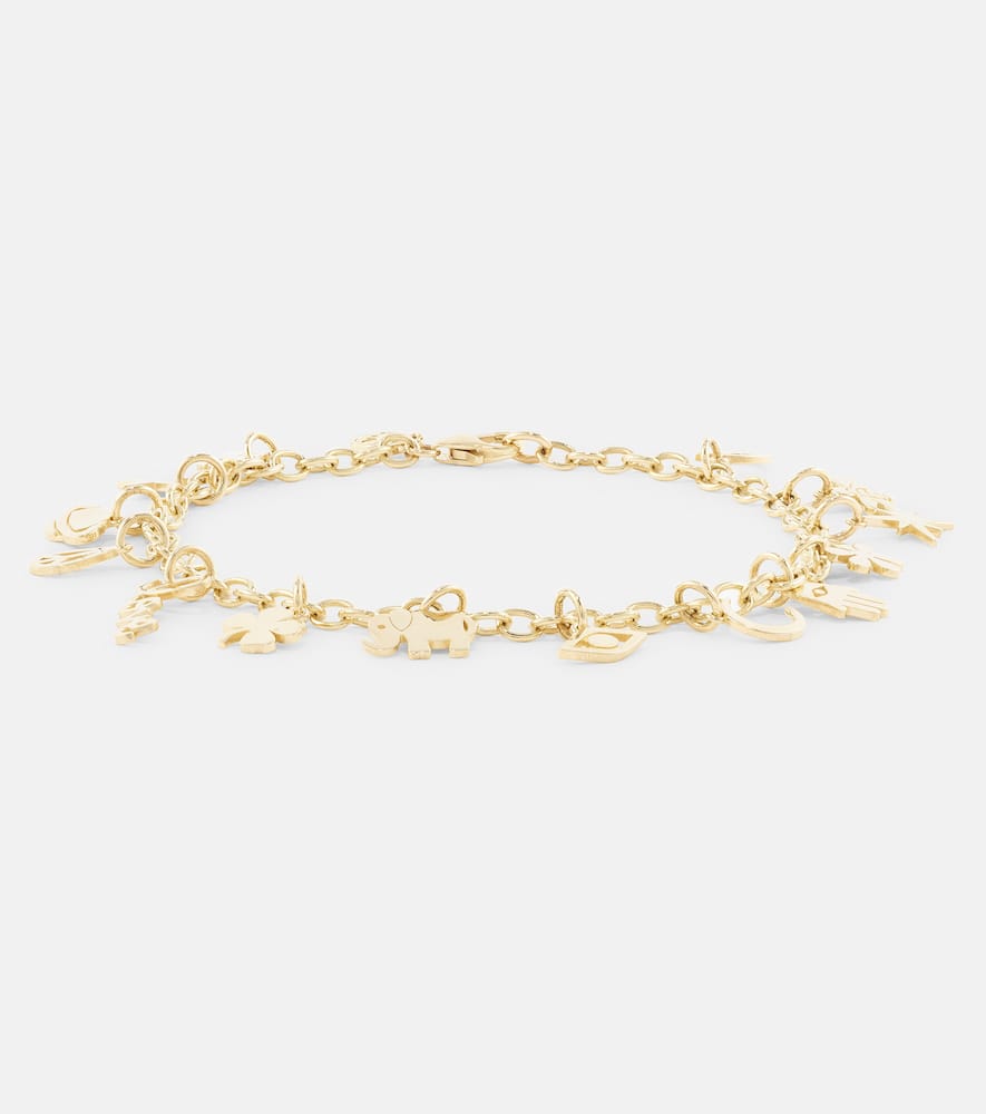 Sydney Evan 14kt Gold Charm Bracelet In Gold