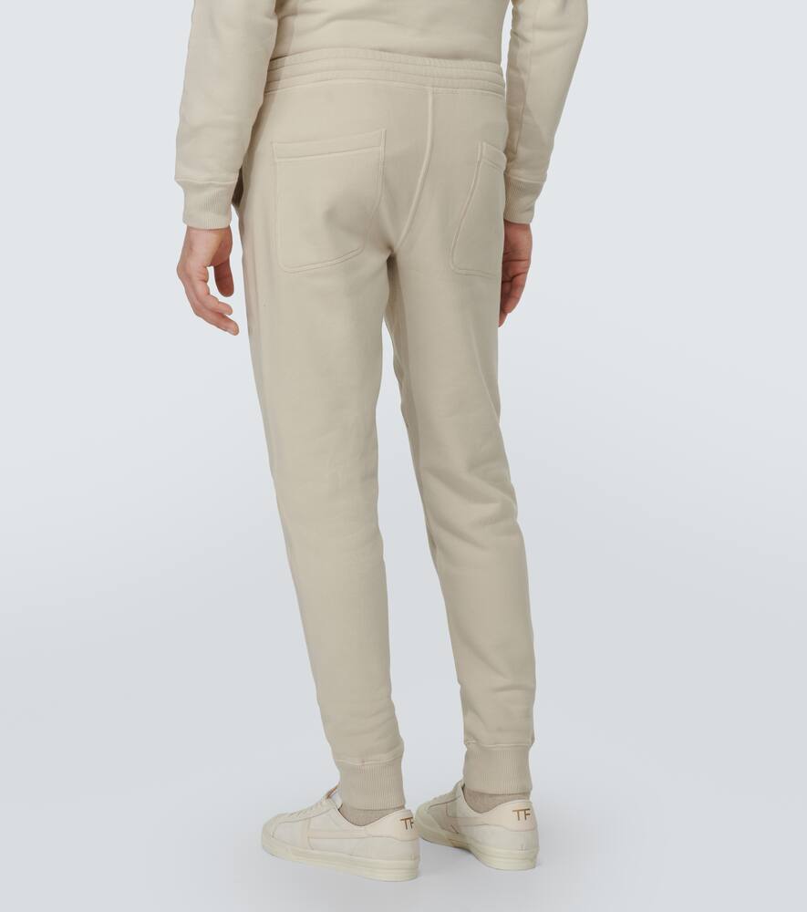 Tom Ford Tapered Garment-dyed Cotton-jersey Sweatpants In Beige