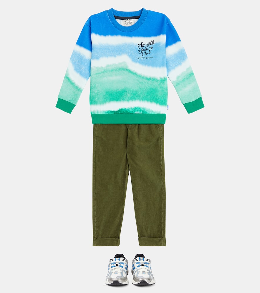 Scotch & Soda Tie-dye Cotton Jersey Sweatshirt In Multicoloured