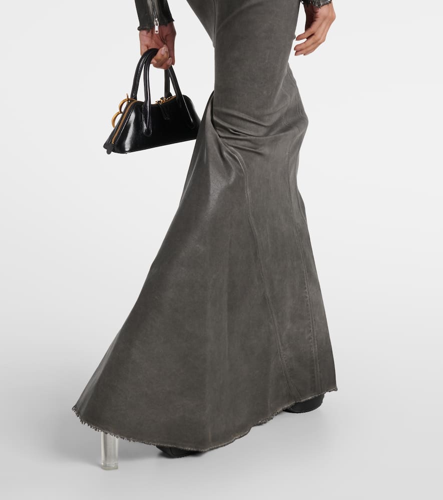 Shop Rick Owens Denim Gown In Grey