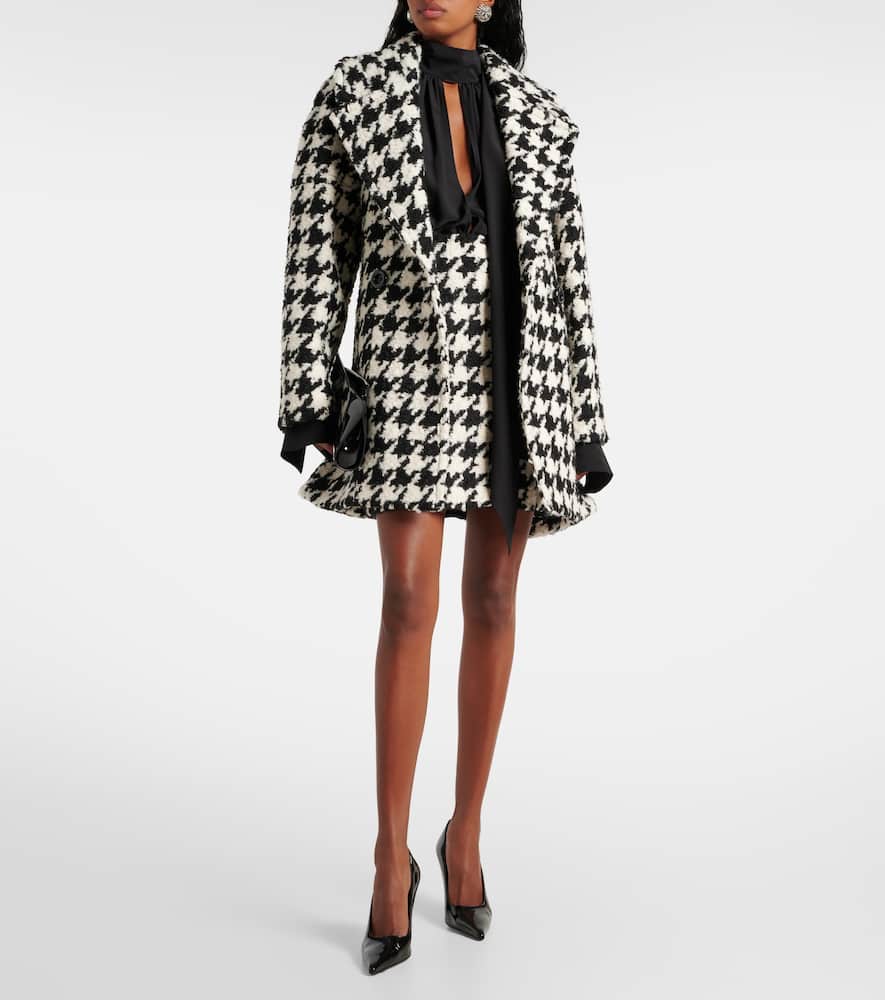 Shop Nina Ricci Houndstooth Miniskirt In Black