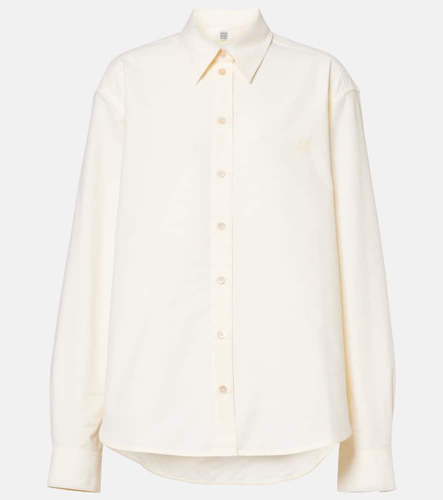 Totême Cotton Shirt In Yellow